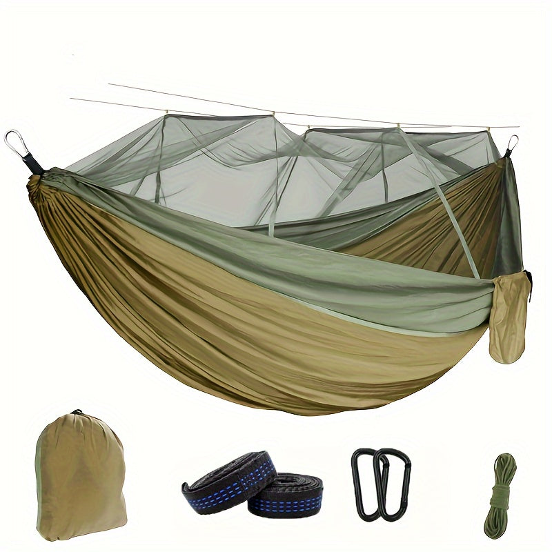 Double Camping Hammock with Mosquito Net – Comfortable and Insect-Proof Outdoor Sleeping