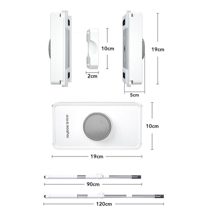 MagnaSweep – Dual-Sided Magnetic Window Cleaner with Extendable Telescopic Handle