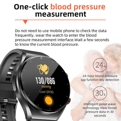 One-Click Blood Sugar|Blood Glucose Blood Pressure ECG|ECG HRV Heart Rate Monitor Health Smart Watch