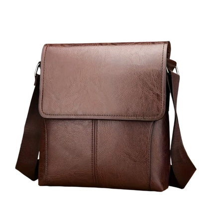 Vintage Luxe PU Leather Shoulder Bag – Men’s Crossbody Messenger Bag with Adjustable Strap