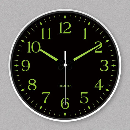 Silent Glow Wall Clock – 20.32cm Luminous Modern Wall Clock with Quartz Movement