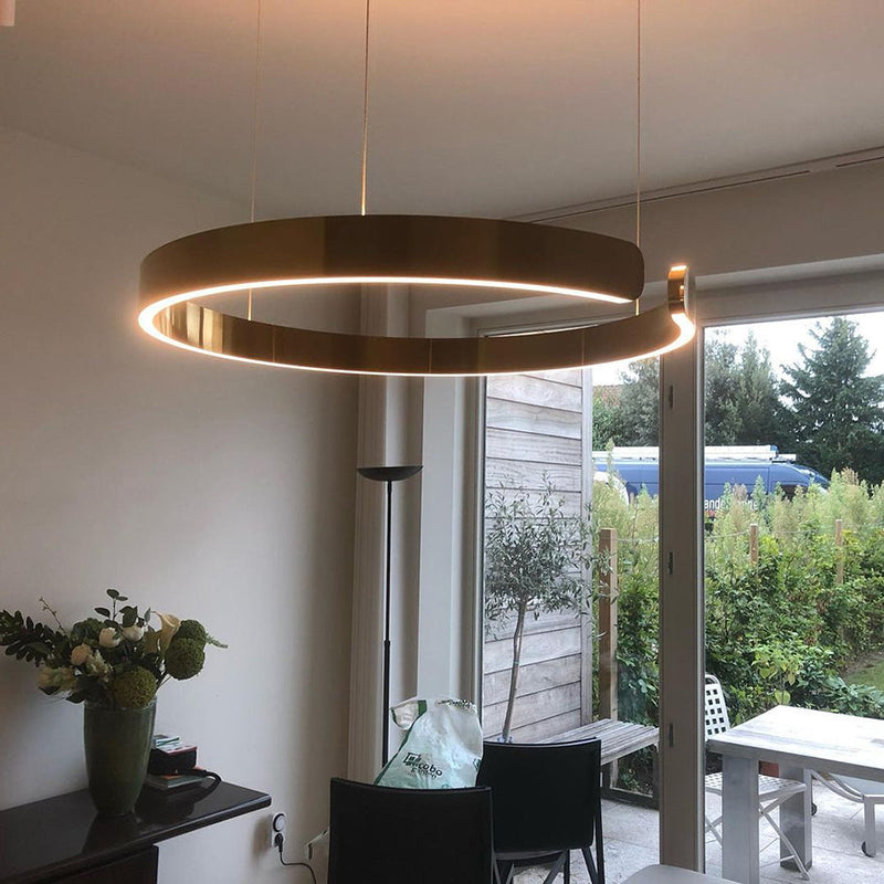 ModernLuxe | Contemporary Circle LED Pendant Light – for Bedroom, Dining Room & Living Room