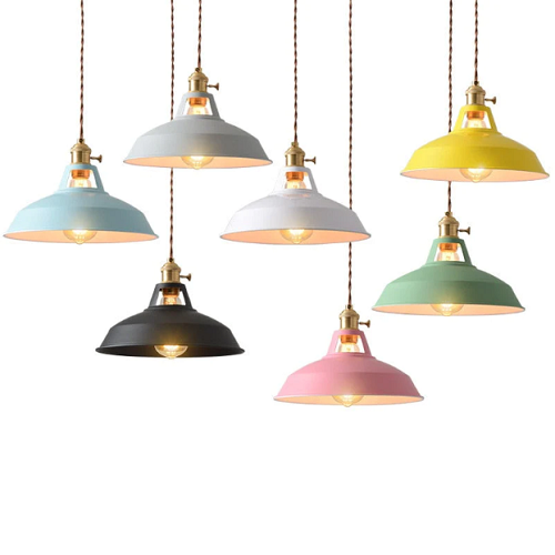 PastelAura – Vintage Pastel Metal Pendant Light for a Soft & Stylish Ambience