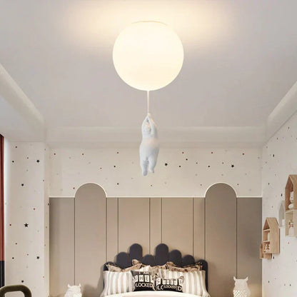 CloudBear Kids Ceiling Light – Bear & Balloon LED Pendant Lamp for Nursery and Bedroom Decor
