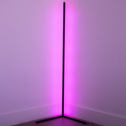 Modern Corner LED Floor Lamp – Space-Saving Minimalist Design with Soft Ambient Lighting