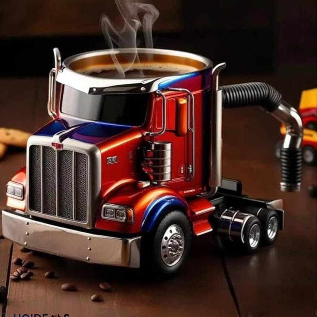 Luxury Ceramic Truck Coffee Mug – Handcrafted Driver Gift | 12–16oz in 6 Colours