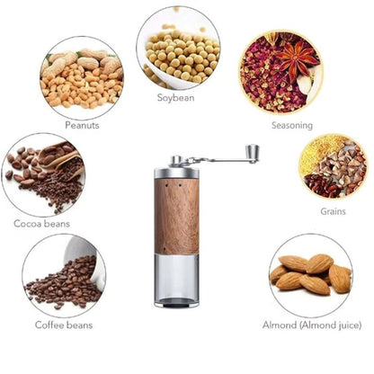 Brewora | Handcrafted Wooden Coffee Grinder – Adjustable Manual Mill for Freshly Ground Coffee