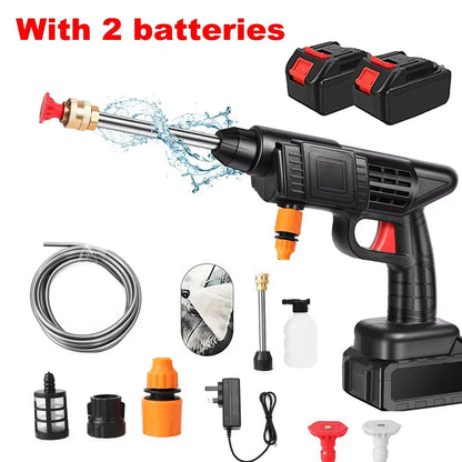 Cordless High Pressure Washer – Portable Jet Cleaner with Lithium Battery & Adjustable Nozzle