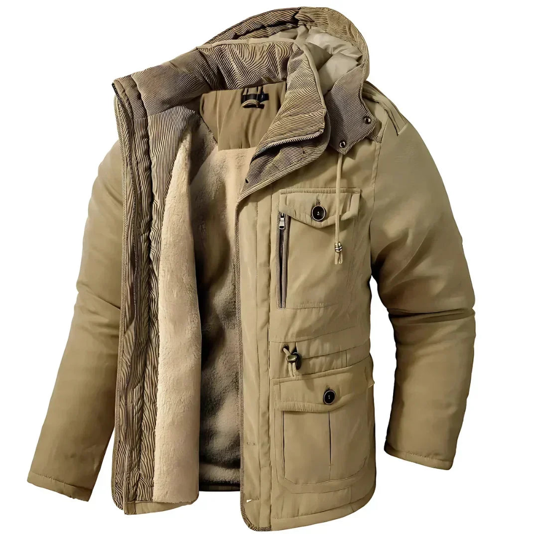 Men’s Warm Winter Coat – Wind & Waterproof Outdoor Jacket for Cold Weather Protection