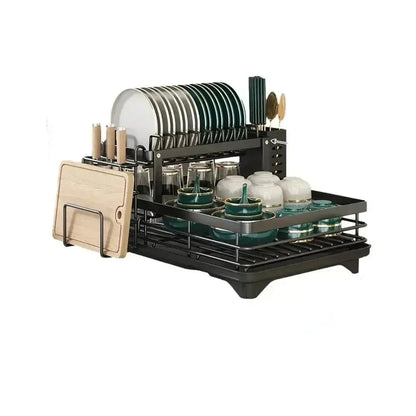 Adjustable Dish Drying Rack – Space-Saving Kitchen Drainer for Small & Large Kitchens