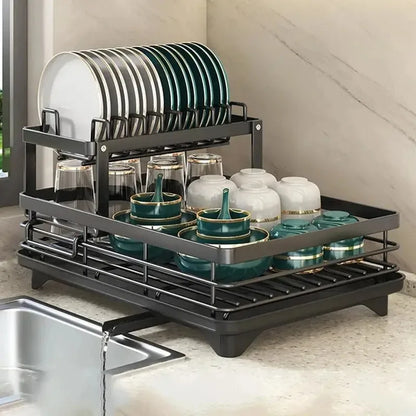 Adjustable Dish Drying Rack – Space-Saving Kitchen Drainer for Small & Large Kitchens