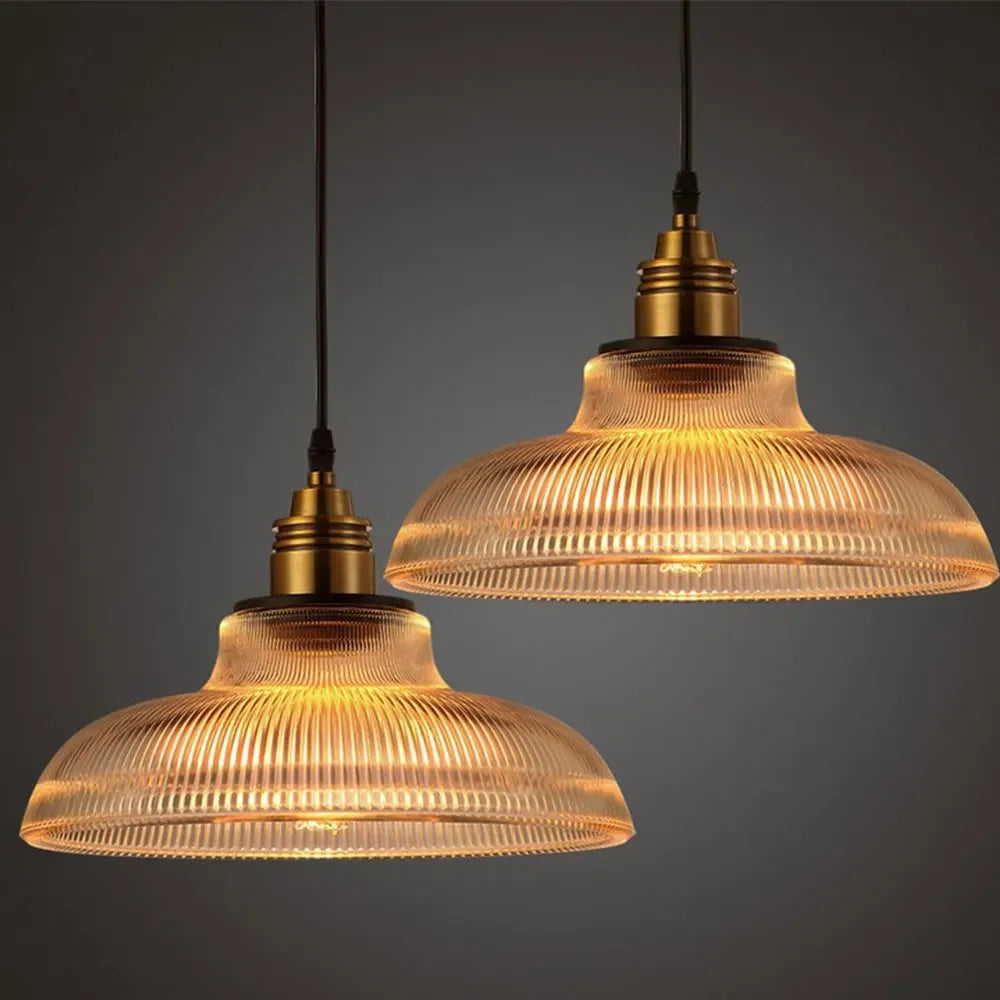 LumiAura Scandinavian Glass Pendant Light – Vintage Elegance for Modern Interiors