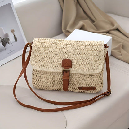 Annalise Bag – Vintage Style Woven Straw Shoulder Bag for Summer