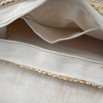Annalise Bag – Vintage Style Woven Straw Shoulder Bag for Summer