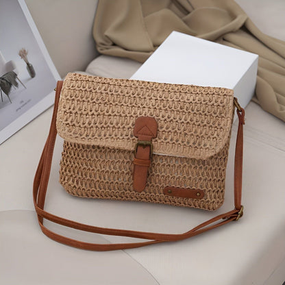 Annalise Bag – Vintage Style Woven Straw Shoulder Bag for Summer