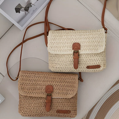 Annalise Bag – Vintage Style Woven Straw Shoulder Bag for Summer