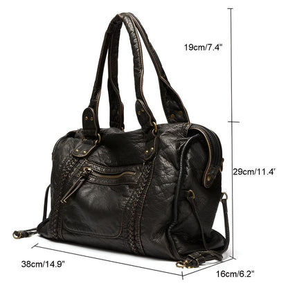 Genuine Leather Shoulder Bag – Elegant & Durable Handbag for Work and Everyday Use