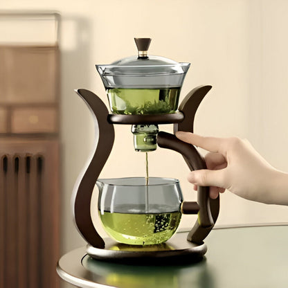 Artisan Magnetic Glass Teapot Set with Infuser – Elegant Drip-Free Glass Teapot for Loose Leaf Tea