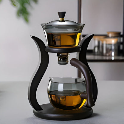 Artisan Magnetic Glass Teapot Set with Infuser – Elegant Drip-Free Glass Teapot for Loose Leaf Tea