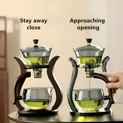 Artisan Magnetic Glass Teapot Set with Infuser – Elegant Drip-Free Glass Teapot for Loose Leaf Tea