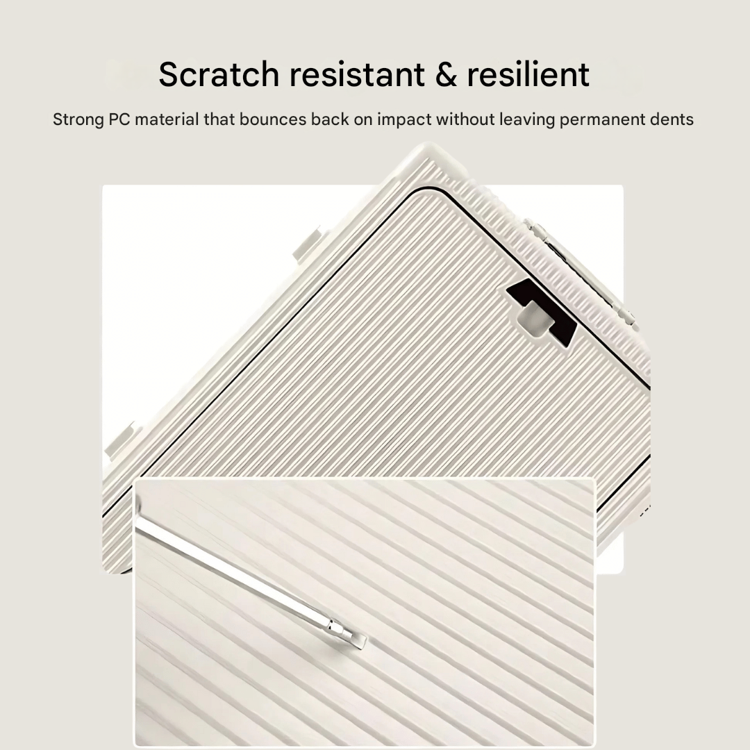 Manhattan Pro – Hard Shell Carry-On Suitcase with Aluminium Frame, Laptop Compartment & USB Ports