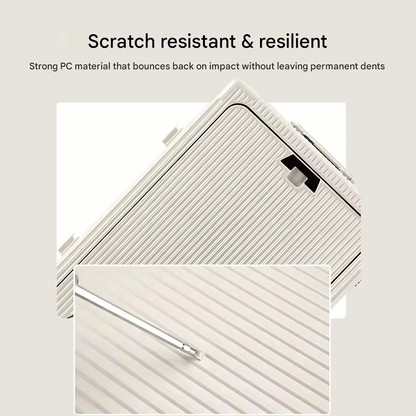 Manhattan Pro – Hard Shell Carry-On Suitcase with Aluminium Frame, Laptop Compartment & USB Ports