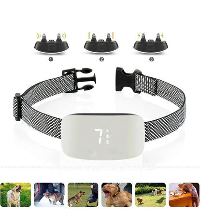 Automatic No-Bark Dog Collar – Rechargeable Waterproof Anti-Barking Training Collar for All Breeds