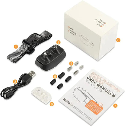 Automatic No-Bark Dog Collar – Rechargeable Waterproof Anti-Barking Training Collar for All Breeds