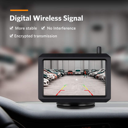 Wireless Rear View Camera with 5" or 7" Monitor – 20m Night Vision & Waterproof Reversing System for Car, Van & Camper