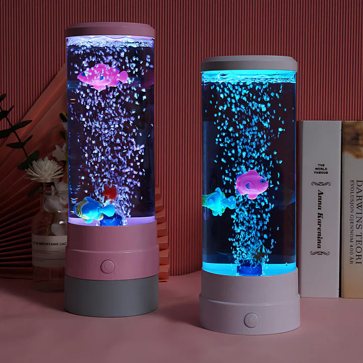 Bubble Fish Lamp – Calming LED Mood Light with Soothing Water & Bubbles