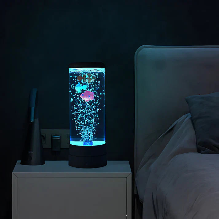Bubble Fish Lamp – Calming LED Mood Light with Soothing Water & Bubbles