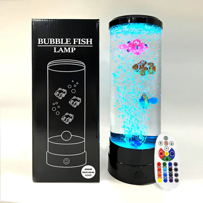 Bubble Fish Lamp – Calming LED Mood Light with Soothing Water & Bubbles