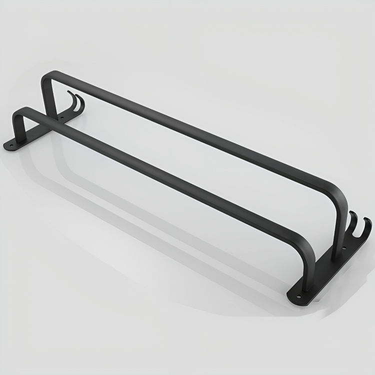 FlexRack Wall-Mounted Bathroom Storage Shelf with Towel Holder – Space-Saving Aluminium Rack
