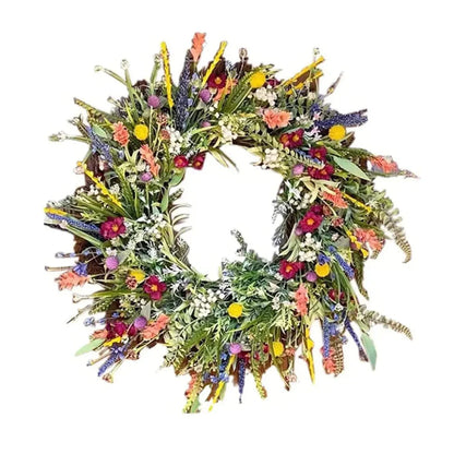 Bloomora – Handcrafted Lifelike Door Wreath with Seasonal Floral Arrangement