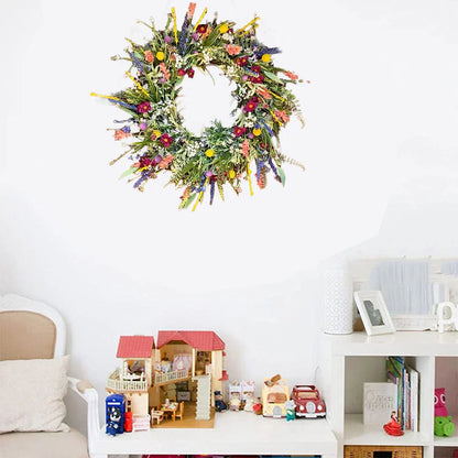 Bloomora – Handcrafted Lifelike Door Wreath with Seasonal Floral Arrangement