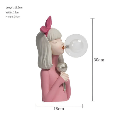BubbleFairies Table Lamp – Enchanting Quartet Cartoon Girl Figurine Light