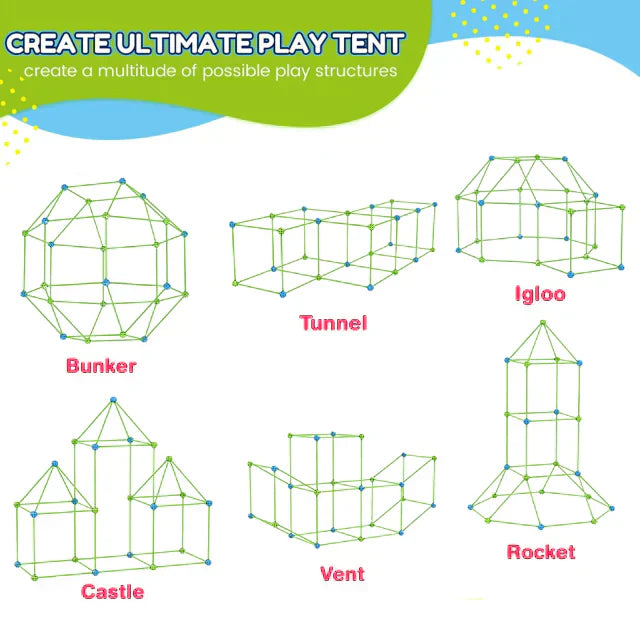 Kids Fort Building Kit – Creative Construction Playset