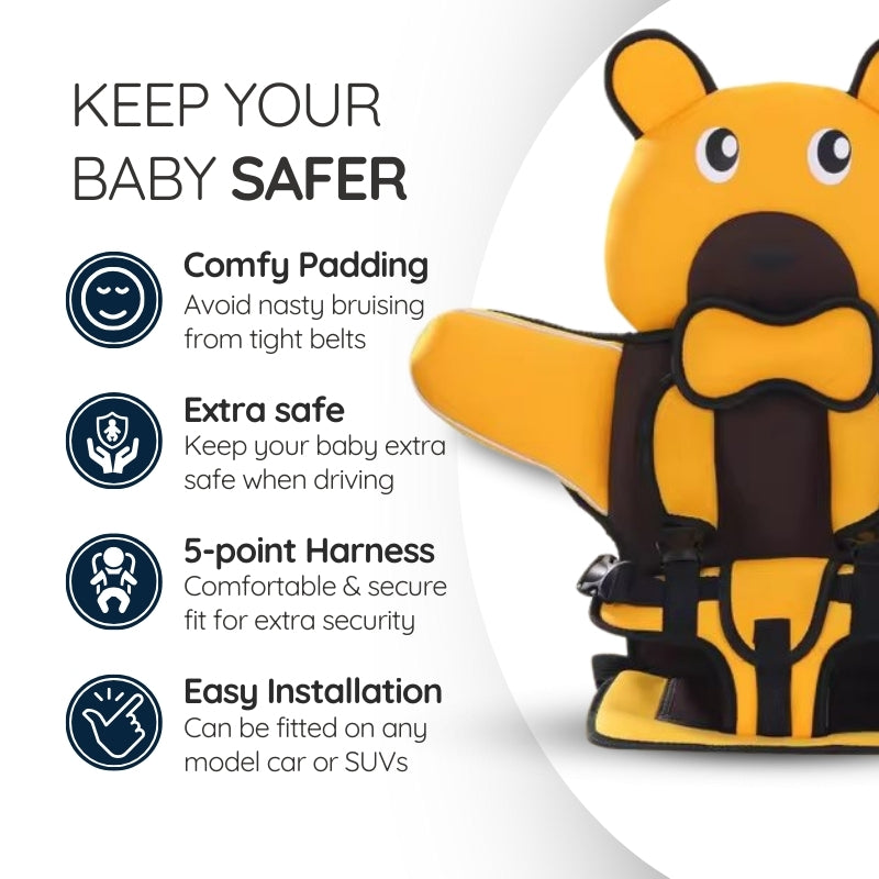 Child Car Protection Cushion Seat Bear