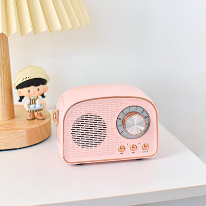 Classic Retro Bluetooth Speaker – Stylish Wireless Sound System with Vintage Radio Design