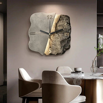 Modern 3D Wall Clock – Large 30cm Designer Sandstone Clock with Silent Quartz Movement