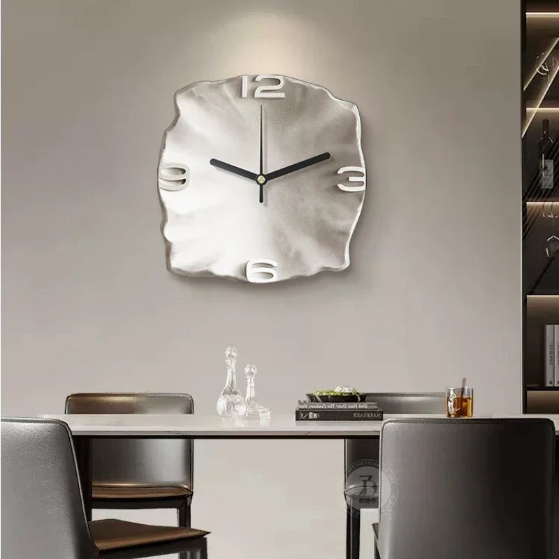 Modern 3D Wall Clock – Large 30cm Designer Sandstone Clock with Silent Quartz Movement