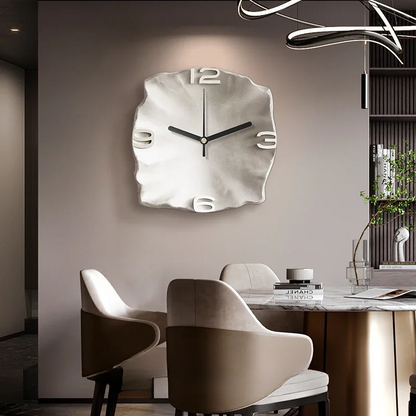Modern 3D Wall Clock – Large 30cm Designer Sandstone Clock with Silent Quartz Movement