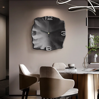 Modern 3D Wall Clock – Large 30cm Designer Sandstone Clock with Silent Quartz Movement