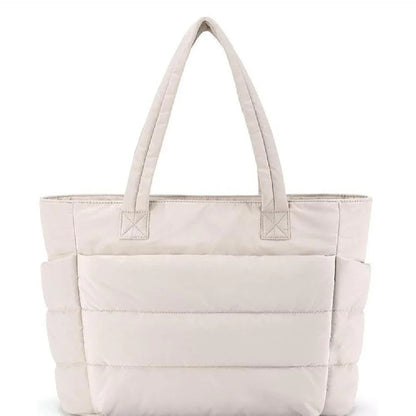 Cloud Puffer Tote Bag – Lightweight Quilted Shoulder Bag for Women