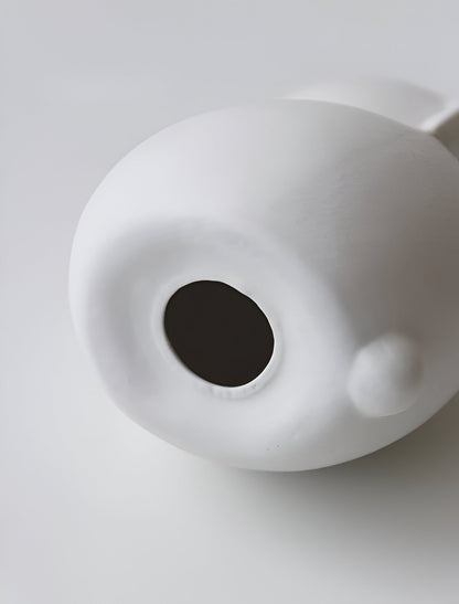 ConeyBliss Minimalist Ceramic Bunny – Elegant White Easter Rabbit Figurine Decor