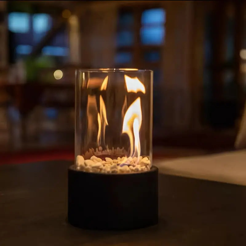 Smoke-Free Tabletop Bioethanol Fireplace – Real Flames with Scandinavian Design