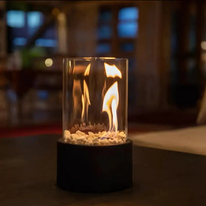 Smoke-Free Tabletop Bioethanol Fireplace – Real Flames with Scandinavian Design