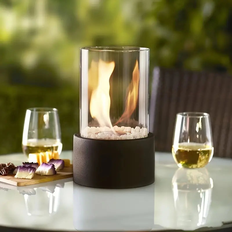 Smoke-Free Tabletop Bioethanol Fireplace – Real Flames with Scandinavian Design