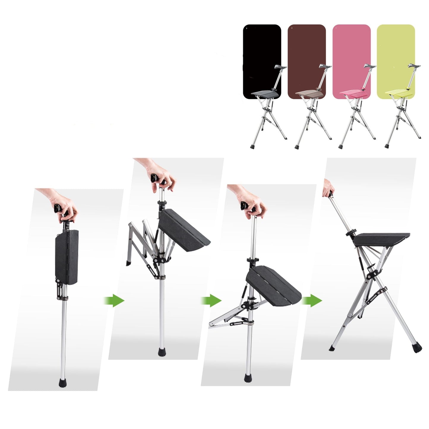 CrutchSeat Folding Stool for Crutch Users – Ergonomic, Lightweight & Portable Seating Support