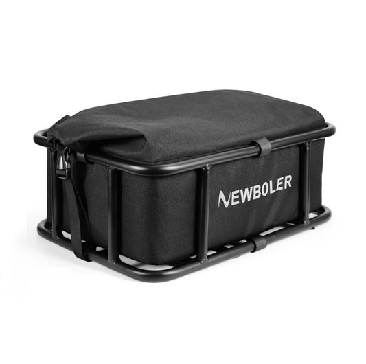 Heavy-Duty Rear Bike Basket with Rack – Large Metal Bicycle Carrier for Groceries, Commutes & E-Bikes